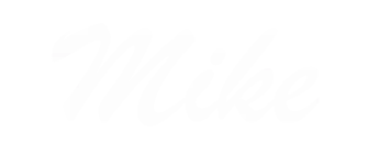 The image features the word Mike in elegant white cursive against a black backdrop, reminiscent of chic signage at the best restaurants near me that deliver.